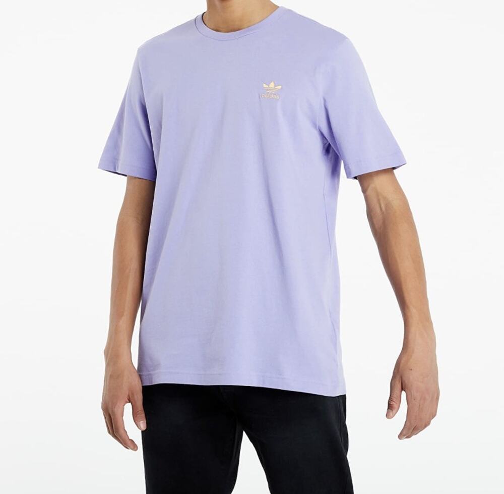 Adidas Shirt Adult Small Light Purple Originals Trefoil Essentials Tee Mens